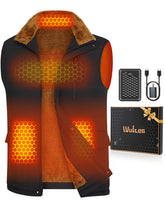 Wulcea heated vest with graphene heat technology delivering rapid warmth