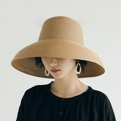 WUODHTW upf50-wide-brim beach hat shields face on sunny days.
