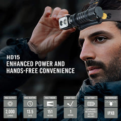 Wurkkos HD15 floodlight mode reveals true colors for setup tasks