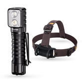 Wurkkos HD15 turbo beam illuminates night trails for navigation