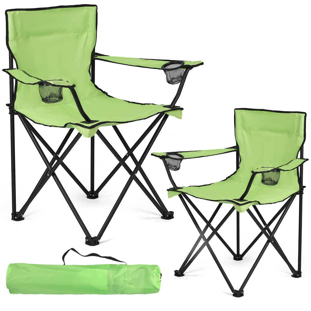 WUROMISE 2pack camping chairs folded in carry bag showcase portable outdoor seating.