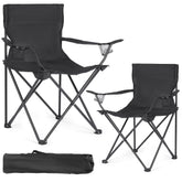 WUROMISE 2-pack camping chairs unfolded show lightweight seating with sturdy steel frame.