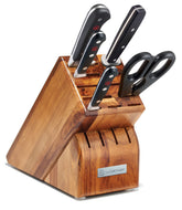 WÜSTHOF Classic knife block with 15 slots for organized storage and protection.