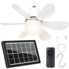WVMNQO portable solar ceiling fan with remote delivers comfortable airflow and off-grid capability.