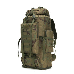 W WINTMING hiking backpack 70L front view with roomy main compartment.