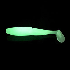 Lures glowing in dark underwater shot - detail view