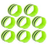 X AUTOHAUX green reflective arm band front view showing high visibility.