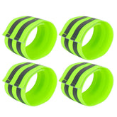 X AUTOHAUX reflective wristbands in green with 360° reflective strips for night safety.