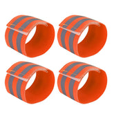 X AUTOHAUX orange reflective wristbands on wrist showing bright visibility