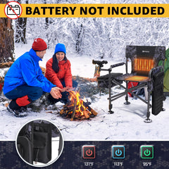X Strike adjustable legs keep stable seating on uneven terrain.