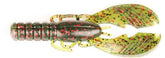 X Zone Muscle Back Craw Watermelon Red Flake lure with lifelike claws attracts bass.