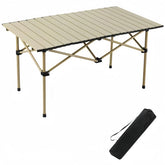 Xajsdlxs folding camping table unfolded for quick outdoor setup and use