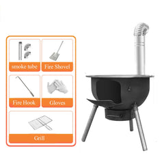 XCHEN stove with large firewood mouth for easier fueling