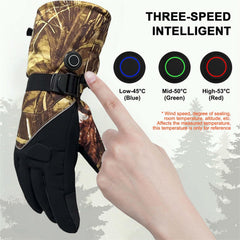 XDFVC heated gloves revealing internal heating element for quick warmth.