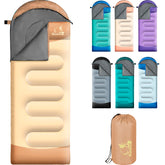 Xelaro sleeping bag opened to show spacious rectangular design for adults and kids.