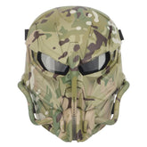 XENIVOU tactical mask full face close-up with durable nylon shell and thick PC lens