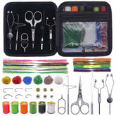 XFISHMAN Fly-Tying Kit contents laid out