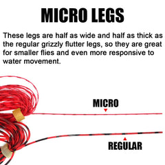 XFISHMAN Grizzly Micro Legs kit - 12-color silicone fly-tying legs close-up 03