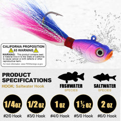 XFISHMAN saltwater hair jigs action shot demonstrates flutter and attraction in surf conditions.