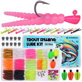 XFISHMAN Trout Lure Kit front view with 165-piece set