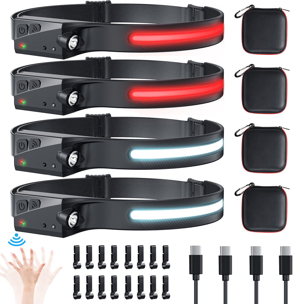 xflyee 4pack headlamp case-setup shows compact storage for all components during outdoor trips.