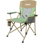 XGEAR camping chair with breathable mesh back for all-day outdoor comfort.