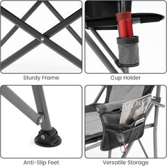 XGEAR camping chair durable steel frame supports heavy use on trails