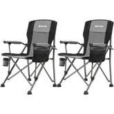 XGEAR camping chair gray high back offers stable comfort for long outdoor sessions