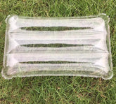 XHHBS transparent pillow core closeup showing clear PVC construction for outdoor comfort.