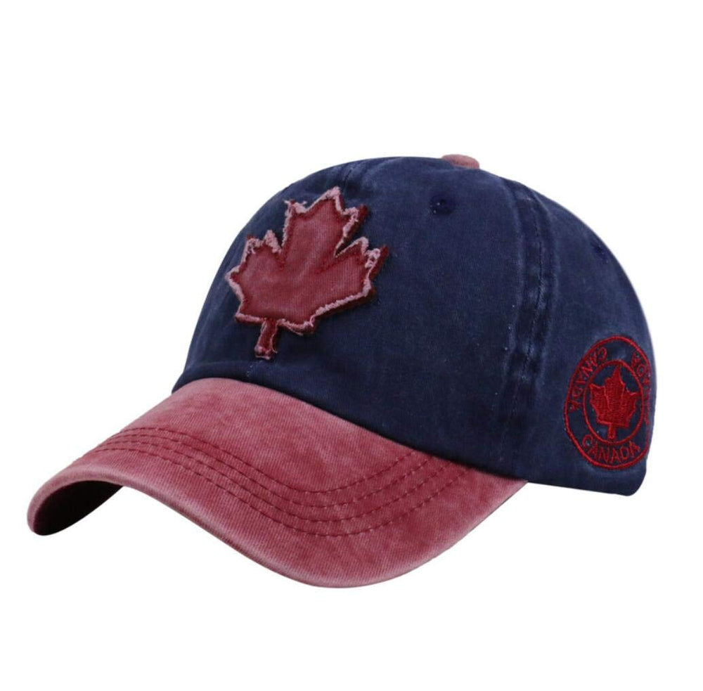 XibeiTrade maple cap front view in blue-red for casual outdoor wear