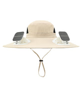 XKETA Solar Fan Hat for Men in white - product angle