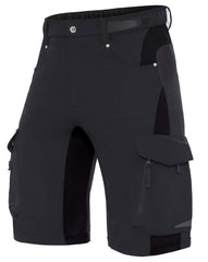 XKTTAC men's outdoor shorts in black with 6 pockets for quick access during hikes