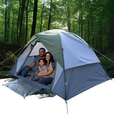 XL 3-4 Person Dome Tent front view showing waterproof exterior in army green