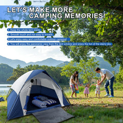 XL 4-person tent rainfly removable for adaptable weather.
