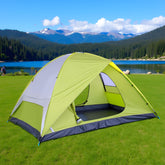 XL 4-person camping tent exterior view showing spacious shelter for families