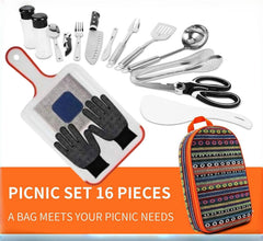 XLRPAT chef knife and frying spatula for precise campfire cooking.