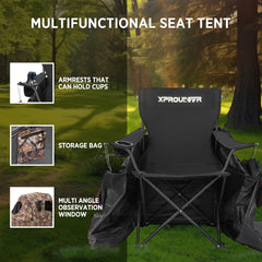 XProudeer hunting blind interior dimensions provide comfortable space