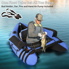 Xproutdoor float-tube blue hand pump enables quick inflation on-site