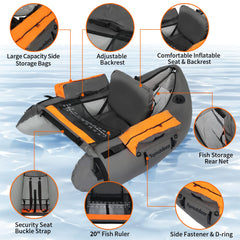Xproutdoor FT003 grey front view showing large storage bags for gear