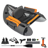 Xproutdoor FT003 grey side view float tube for stable river fishing