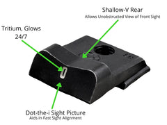 XS SIGHTS DXT2 glow provides 24/7 visibility with battery-free operation