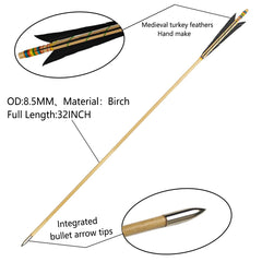 XTCXCARCHERY turkey feather fletching adds stabilized flight and vintage look.
