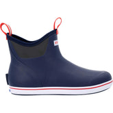 Xtratuf 22733 Navy ankle deck boot with rugged ankle-deck construction for slip resistance.