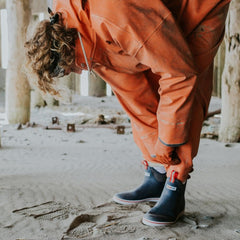 Xtratuf 22733 Navy slip-resistant outsole provides secure footing on wet decks.