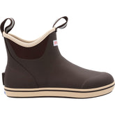 Xtratuf 2273411 ankle deck boot side view in chocolate tan for waterproof comfort