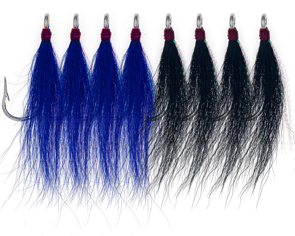 Xubbwov Bucktail Teaser Blue-Pink Saltwater Rig, 3.5 inch – image 1