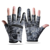 XuoAz lightweight fishing gloves front view provide breathable sun protection for outdoor anglers.