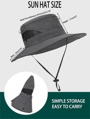 XuoAz sun hat front view highlighting wide brim for sun shade