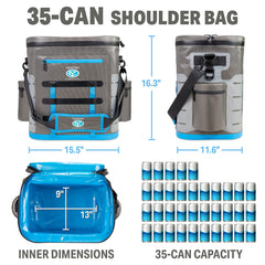 Yachter's Choice wide flip-top lid provides quick access on the go.