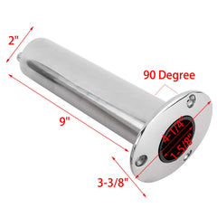 YaeMarine 15-degree rod holder mounted on gunnel for precise angle.